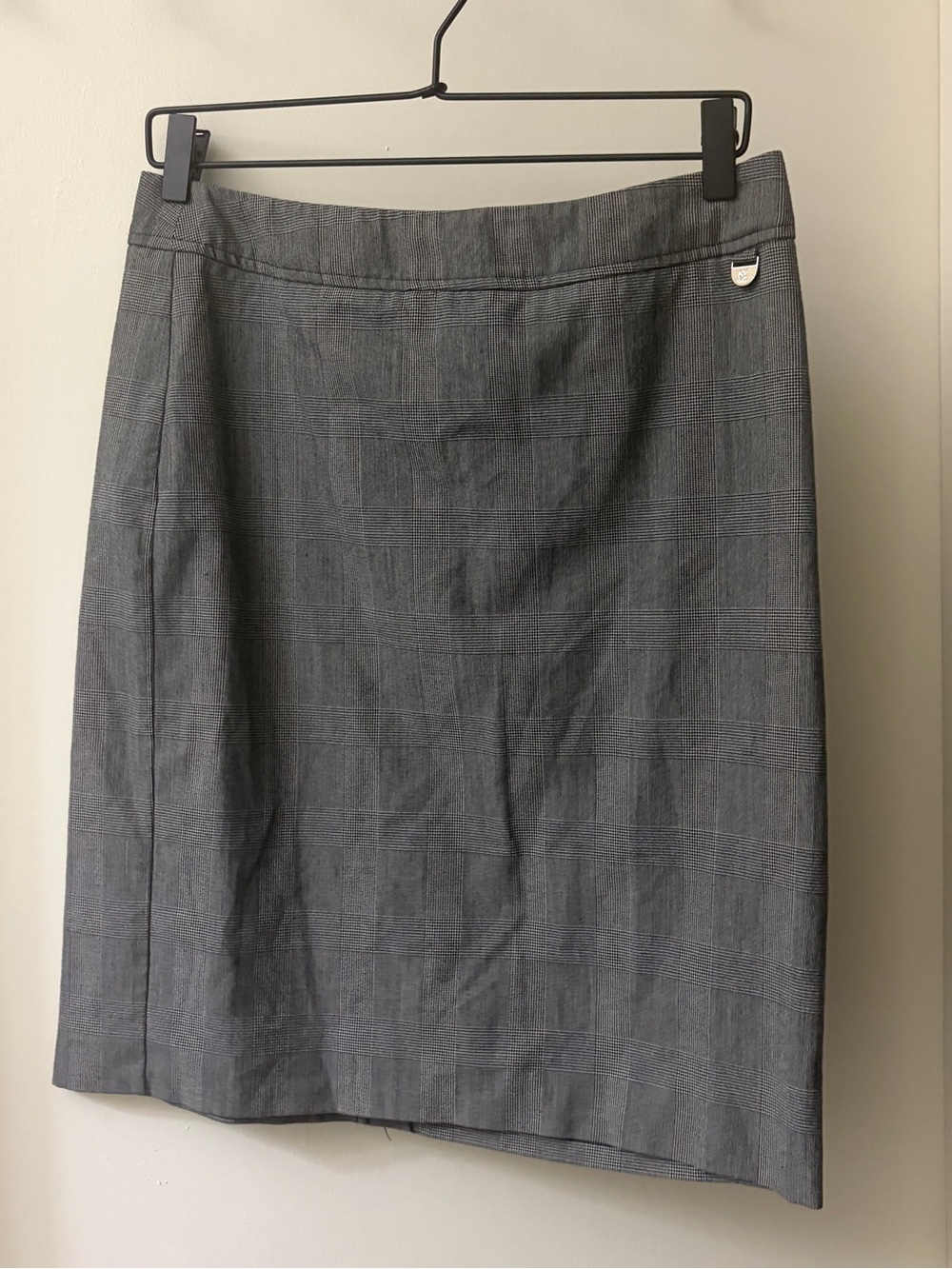 New York & Company Grey Plaid Pencil Skirt